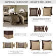 Bowery Hill Traditional 9-Piece Queen Comforter Set in Bronze