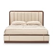 Bowery Hill Transitional King Lift Up Storage Bed - Beige/Umber