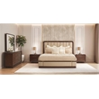 Bowery Hill Transitional King Lift Up Storage Bed - Beige/Umber