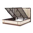 Bowery Hill Transitional King Lift Up Storage Bed - Beige/Umber