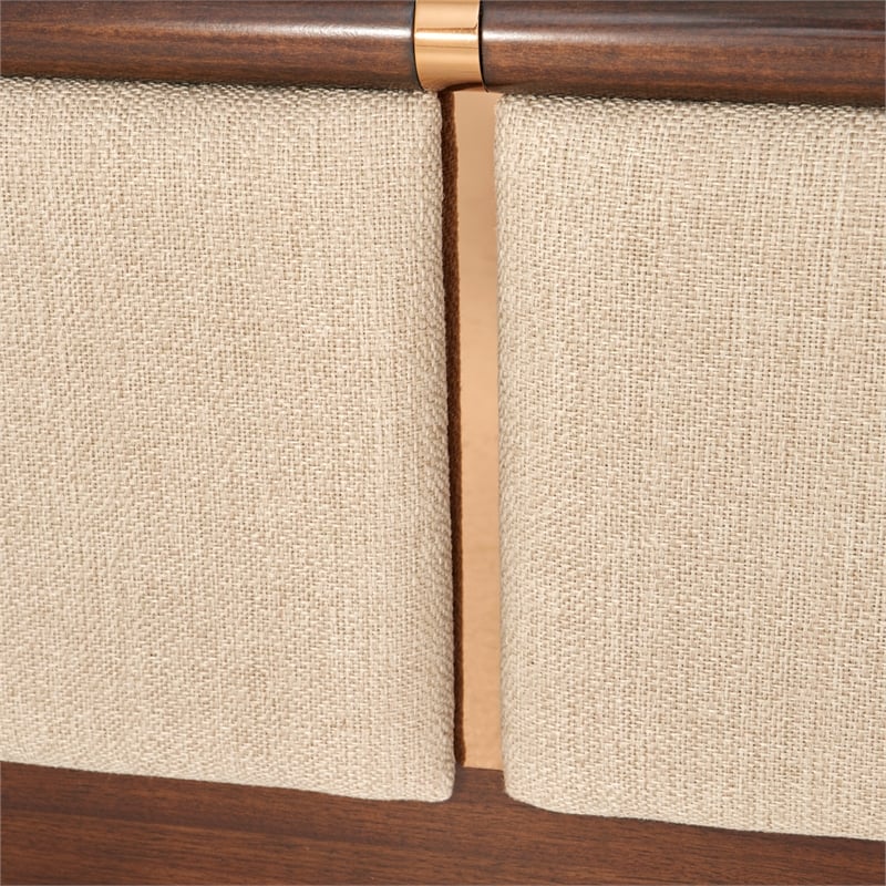 Bowery Hill Transitional King Lift Up Storage Bed - Beige/Umber