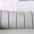 Bowery Hill Transitional Chenille Upholstered Loveseat in Pewter