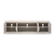 Bowery Hill Transitional Wood & Marble Media Cabinet in Slate Ash