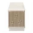 Bowery Hill Transitional Wood & Marble Media Cabinet in Slate Ash