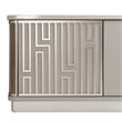 Bowery Hill Transitional Wood & Marble Media Cabinet in Slate Ash