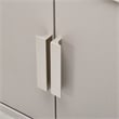 Bowery Hill Transitional Wood & Marble Media Cabinet in Slate Ash