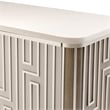 Bowery Hill Transitional Wood & Marble Media Cabinet in Slate Ash