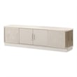 Bowery Hill Transitional Wood & Marble Media Cabinet in Slate Ash