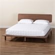 Bowery Hill Modern Walnut Brown Medium Wood King Size Platform Bed