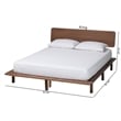 Bowery Hill Modern Walnut Brown Medium Wood King Size Platform Bed
