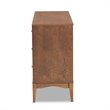 Bowery Hill Mid-Century Ash Walnut Finished Wood 6-Drawer Dresser