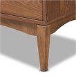 Bowery Hill Mid-Century Ash Walnut Finished Wood 6-Drawer Dresser