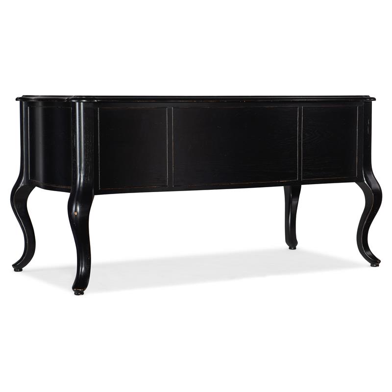 Bowery Hill Traditional Wood Home Office Writing Desk in Black