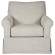Bowery Hill Microfiber Beige Glider Chair Swivel 36