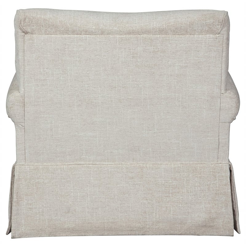 Bowery Hill Microfiber Beige Glider Chair Swivel 36