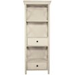 Bowery Hill Contemporary 3-Shelf Engineered Wood Bookcase in Antique White