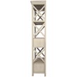 Bowery Hill Contemporary 3-Shelf Engineered Wood Bookcase in Antique White