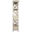 Bowery Hill Contemporary 3-Shelf Engineered Wood Bookcase in Antique White