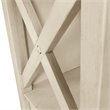 Bowery Hill Contemporary 3-Shelf Engineered Wood Bookcase in Antique White