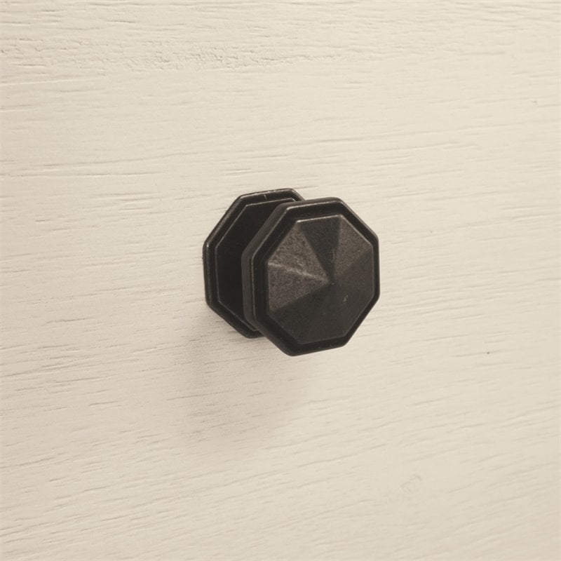 Bowery Hill Contemporary 3-Shelf Engineered Wood Bookcase in Antique White