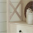 Bowery Hill Contemporary 3-Shelf Engineered Wood Bookcase in Antique White