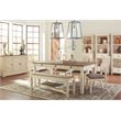 Bowery Hill Contemporary 3-Shelf Engineered Wood Bookcase in Antique White