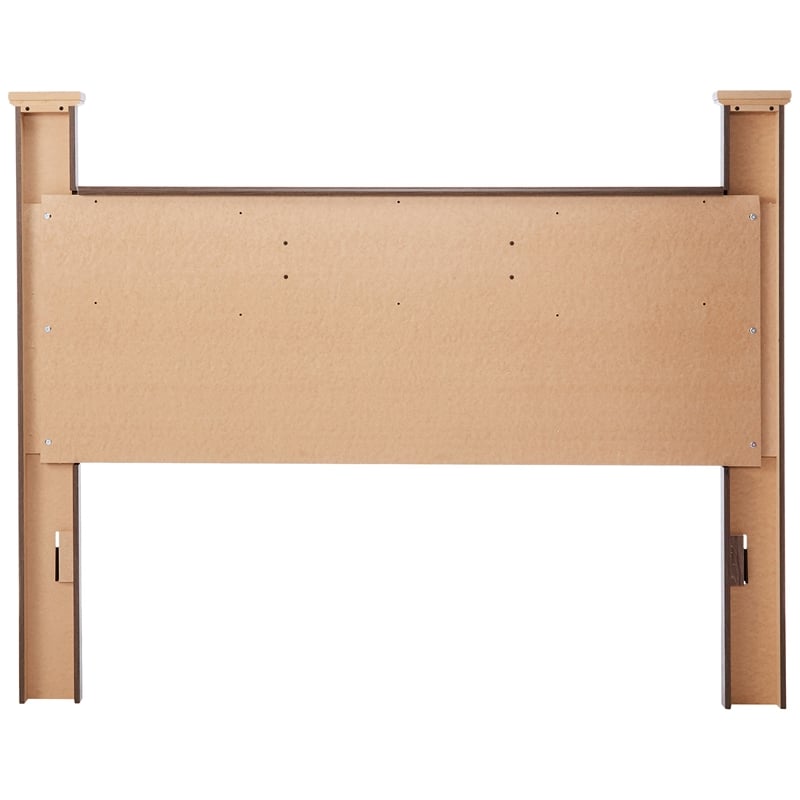 Bowery Hill Wood Transitional Vintage King Bed in Espresso Finish