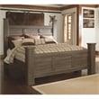 Bowery Hill Wood Transitional California King Bed in Dark Brown