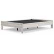 Bowery Hill Contemporary Engineered Wood Full Platform Bed in Whitewash
