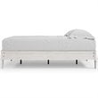 Bowery Hill Contemporary Engineered Wood Full Platform Bed in Whitewash