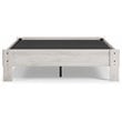 Bowery Hill Contemporary Engineered Wood Full Platform Bed in Whitewash