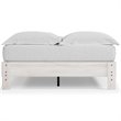 Bowery Hill Contemporary Engineered Wood Queen Platform Bed in Whitewash