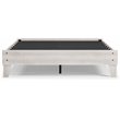 Bowery Hill Contemporary Engineered Wood Queen Platform Bed in Whitewash