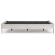 Bowery Hill Contemporary Engineered Wood Queen Platform Bed in Whitewash