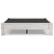 Bowery Hill Contemporary Engineered Wood Queen Platform Bed in Whitewash