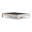 Bowery Hill Contemporary Engineered Wood Queen Platform Bed in Whitewash