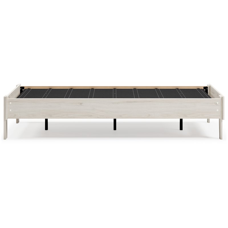 Bowery Hill Contemporary Engineered Wood Twin Platform Bed in Natural