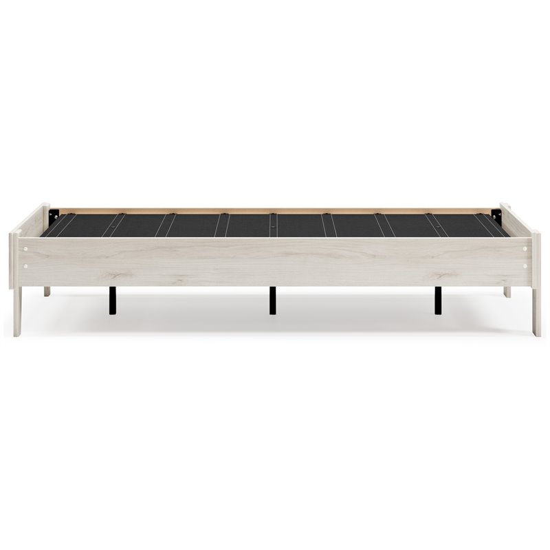 Bowery Hill Contemporary Engineered Wood Twin Platform Bed in Natural