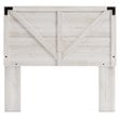 Bowery Hill Contemporary Wood Full Crossbuck Panel Headboard in Whitewash