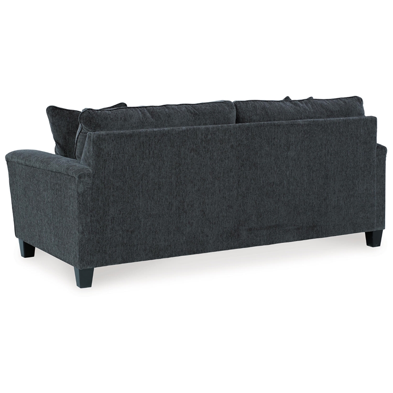 Bowery Hill Polyester Fabric Queen Sleeper Sofa in Smoke Gray