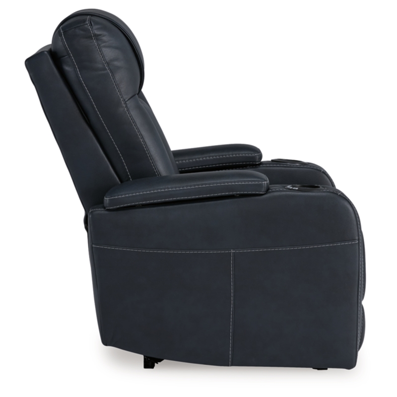 Bowery Hill Faux Leather Contemporary Sapphire Power Recliner