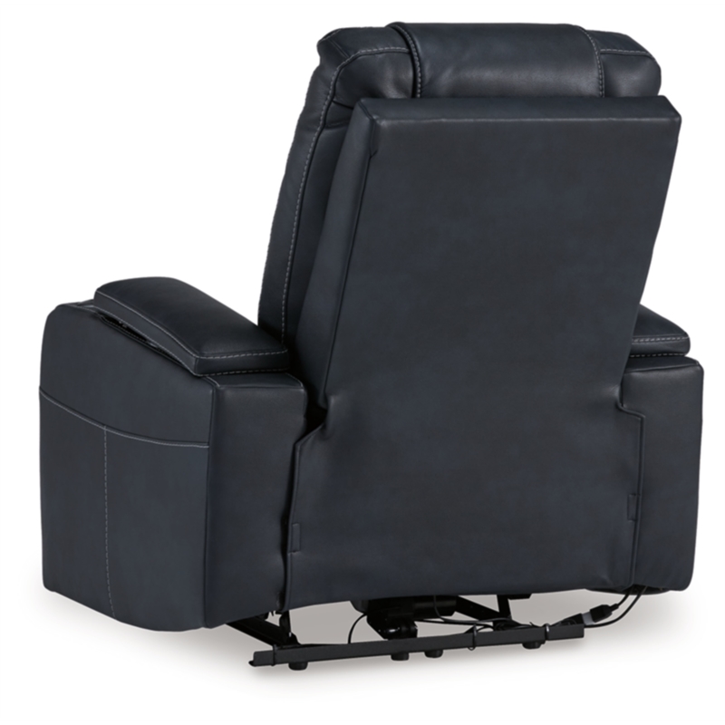 Bowery Hill Faux Leather Contemporary Sapphire Power Recliner
