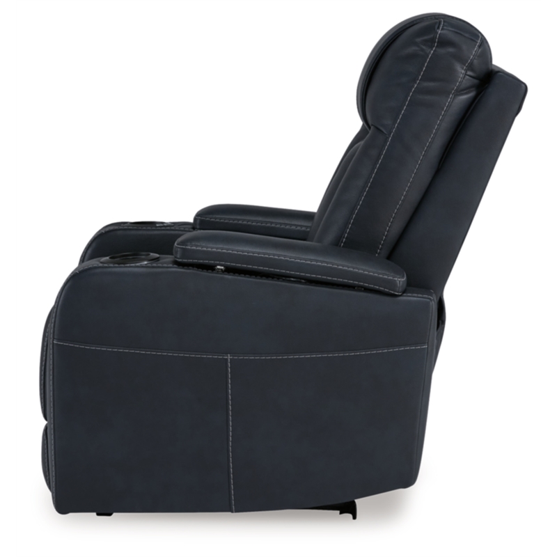 Bowery Hill Faux Leather Contemporary Sapphire Power Recliner