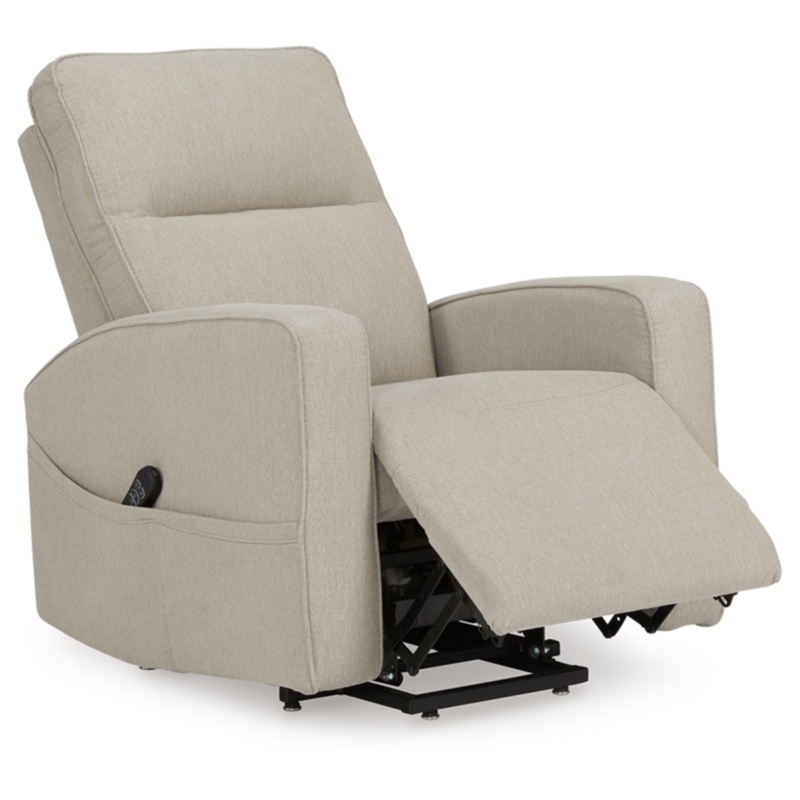Bowery Hill Polyester Contemporary Smoke Power Lift Recliner