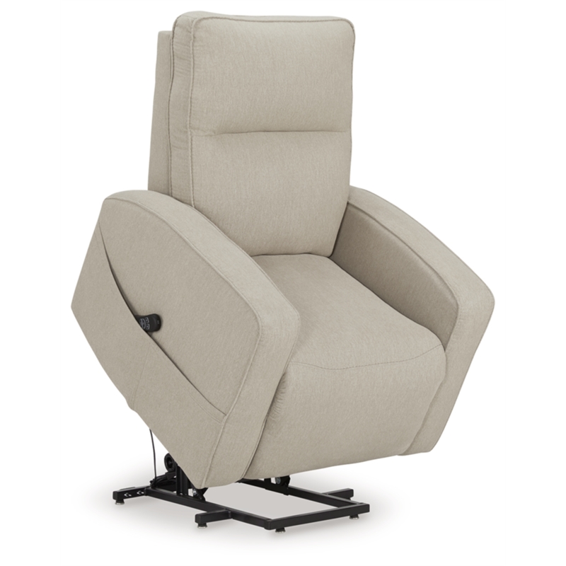 Bowery Hill Polyester Contemporary Smoke Power Lift Recliner
