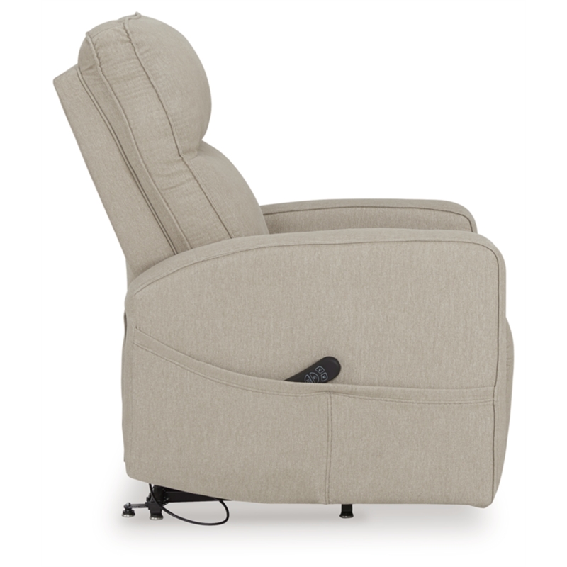 Bowery Hill Polyester Contemporary Smoke Power Lift Recliner