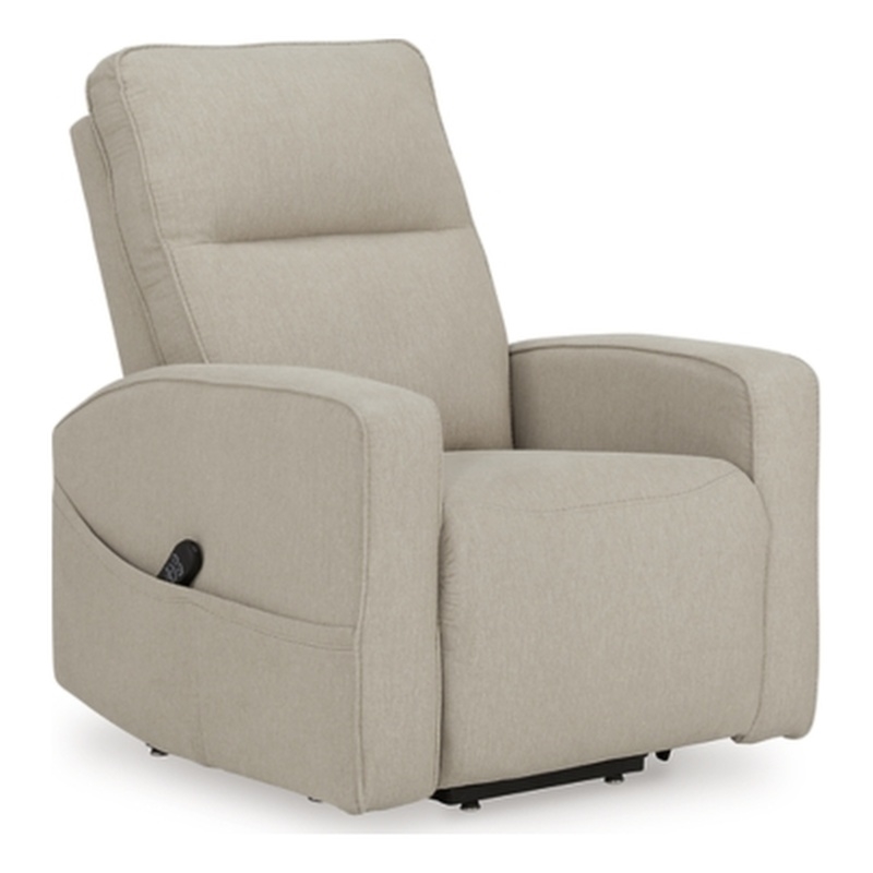 Bowery Hill Polyester Contemporary Smoke Power Lift Recliner