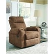 Bowery Hill Faux Leather Contemporary Pull-tab Reclining Motion Brown Recliner