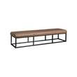Bowery Hill Leather Light Brown Accent Bench Rectangular 71