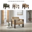 Bowery Hill Faux Leather Contemporary Light Brown Accent Chair